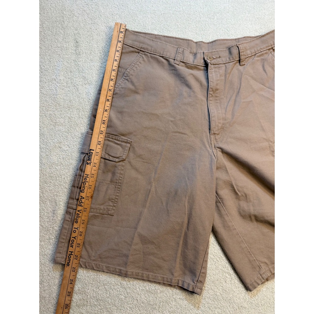 Genuine Dickies Mens 36 Cargo Shorts Tan Brown Cotton Canvas Utility Workwear